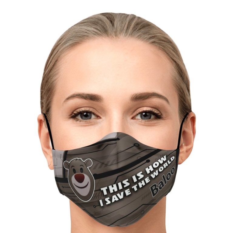 This Is How I Save The World Baloo Disney Face Mask With PM2.5 Filters