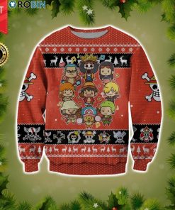 One Piece Straw Hat Crew Members Ugly Wool Sweater One Piece Straw Hat Crew Members Ugly Wool Sweater