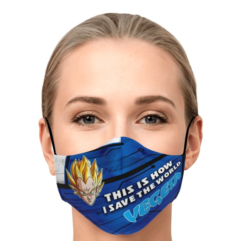This Is How I Save The World Vegeta Face Mask With PM2.5 Filters