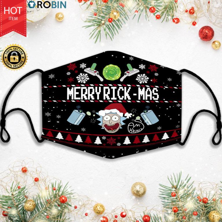 Rick And Morty Merry Rickmas Face Mask + PM2.5 Filter
