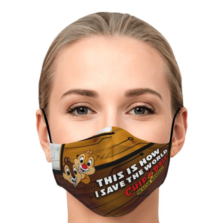 This Is How I Save The World Chip 'n' Dale Face Mask With PM2.5 Filters