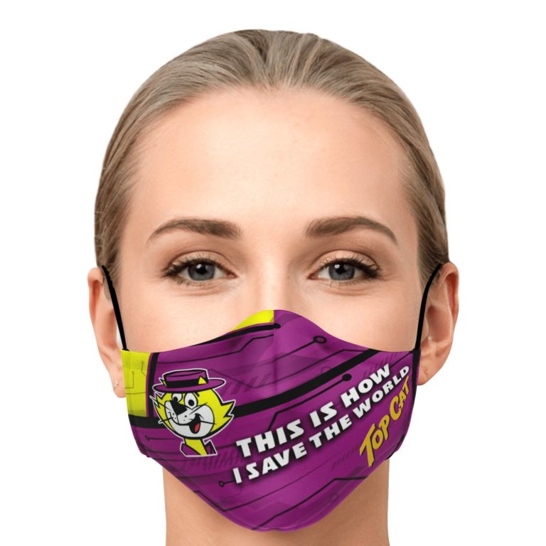 This Is How I Save The World Top Cat Face Mask With PM2.5 Filters