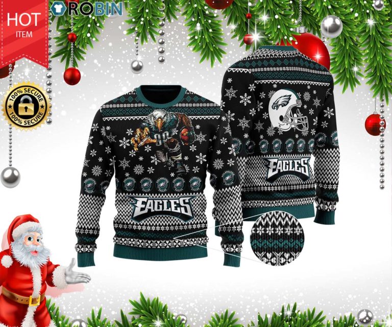 Philadelphia Eagles 3D Full Print Christmas Wool Sweater