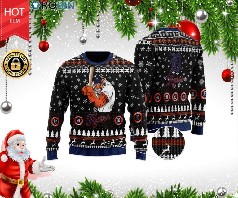 Detroit Tigers 3D Full Print Christmas Wool Sweater