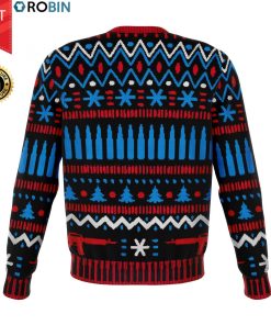 Santa Claus Living In An Ammo Christmas 3D Allover Printed Wool Sweater