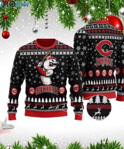 Cincinnati Reds 3D Print Christmas Wool Sweater Cincinnati Reds 3D Print Christmas Wool Sweater