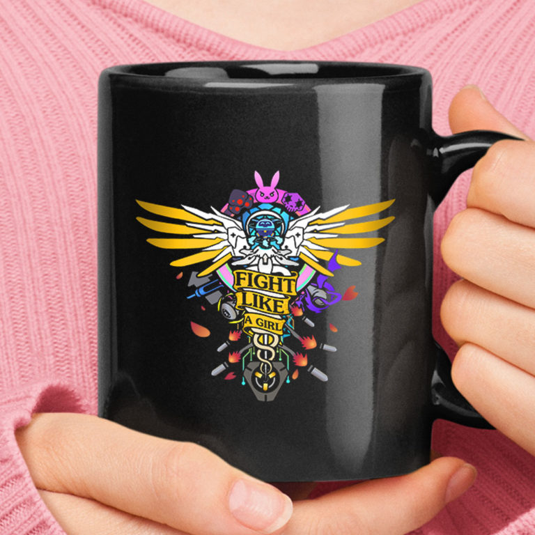 Fight Like A Girl Overwatch Girls Squad Mug