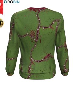 Frankenstein Inspired For Halloween All-Over Printed Wool Sweater