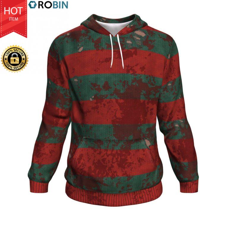 Freddy Inspired A Nightmare On Elm Street All-Over Printed Hoodie