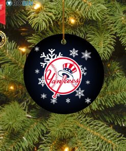 New York Yankees Merry Christmas Circle Ornament