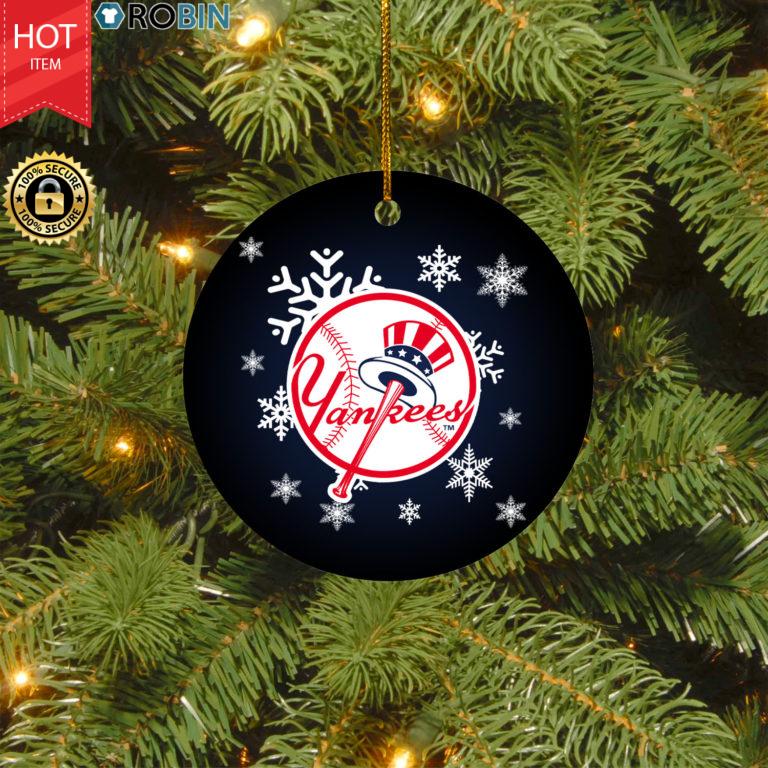 New York Yankees Merry Christmas Circle Ornament