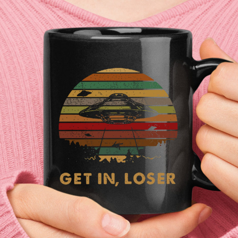 Get In Loser Vintage Alien Abduction Mug