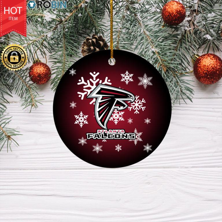Atlanta Falcons Merry Christmas Circle Ornament