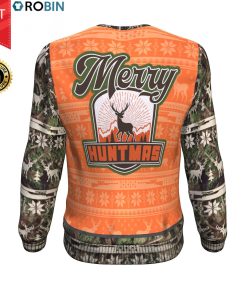 Happy Merry Huntmas For Hunting Lover All-Over Printed Wool Sweater