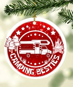 Camping Bestie Christmas Ceramic Ornament