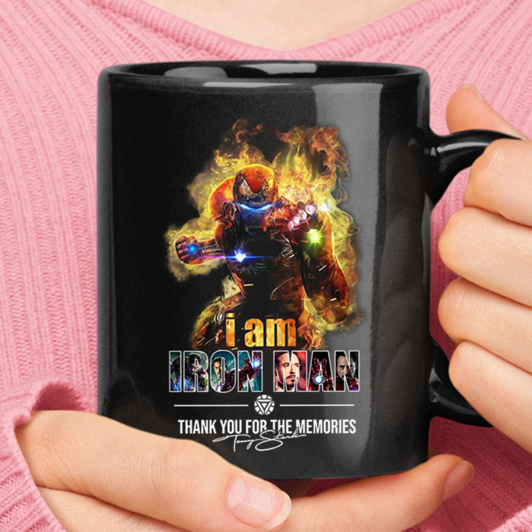 I Am Iron Man Infinity Gauntlet Burning Iron Man Mug