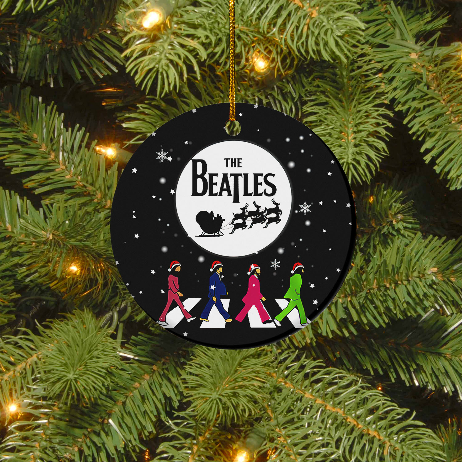 Vintage Beatles Christmas Ornaments 