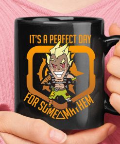 It's Perfect Day For Some Mayhem Chibi Junkrat Overwatch Mug