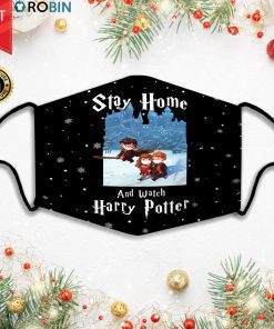 Stay Home And Watch Harry Potter Christmas Face Mask + PM2.5 Filter