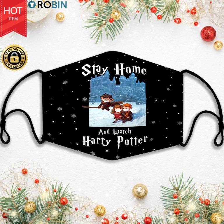 Stay Home And Watch Harry Potter Christmas Face Mask + PM2.5 Filter