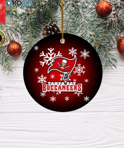 Tampa Bay Buccaneers Merry Christmas Circle Ornament