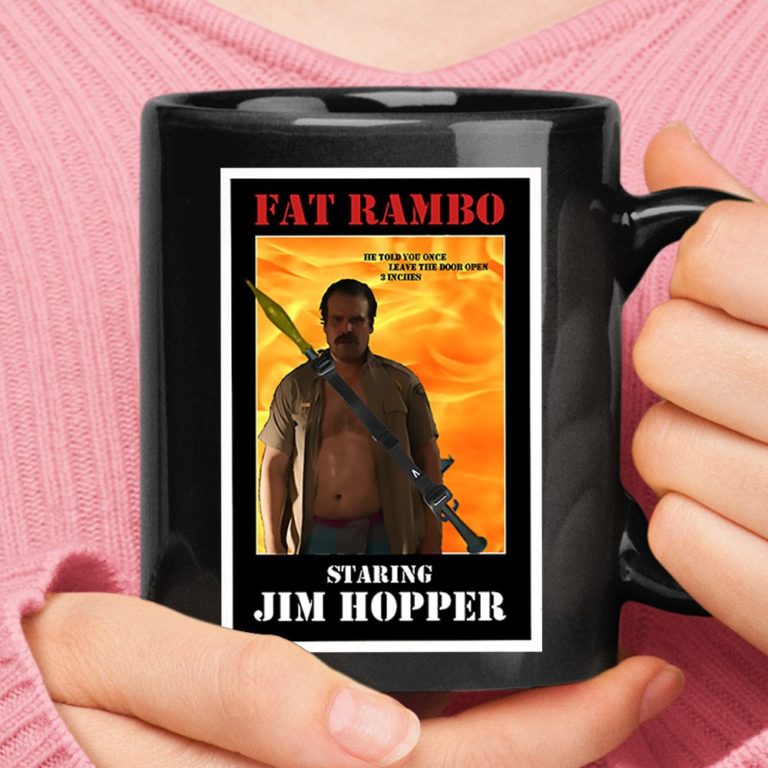 Jim Hopper Fat Rambo Stranger Things Meme Movie Posters Mug