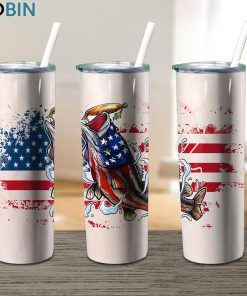 Fish American Flag Fishing 17oz Tumbler
