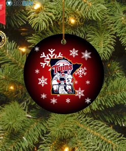 Minnesota Twins Merry Christmas Circle Ornament