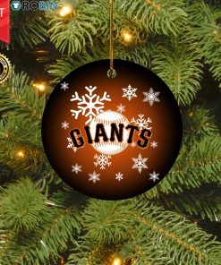 San Francisco Giants Merry Christmas Circle Ornament