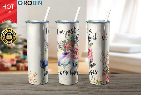 Just A Girl Who Loves Horses 17oz Tumbler