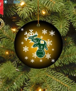 Oakland Athletics Merry Christmas Circle Ornament