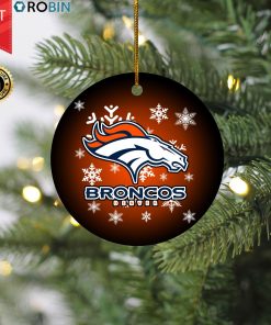 Denver Broncos Christmas Merry Christmas Circle Ornament Denver Broncos Christmas Merry Christmas Circle Ornament
