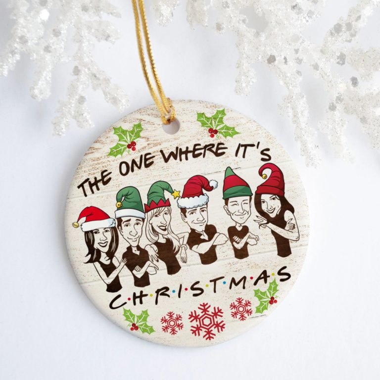 The One Where It?s Christmas Friends Santa Christmas Ceramic Ornament