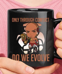Only Through Conflict Do We Evolve Chibi Doomfist Overwatch Mug
