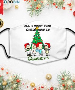 Snoopy All I Want For Christmas Is Queen Face Mask + PM2.5 Filter