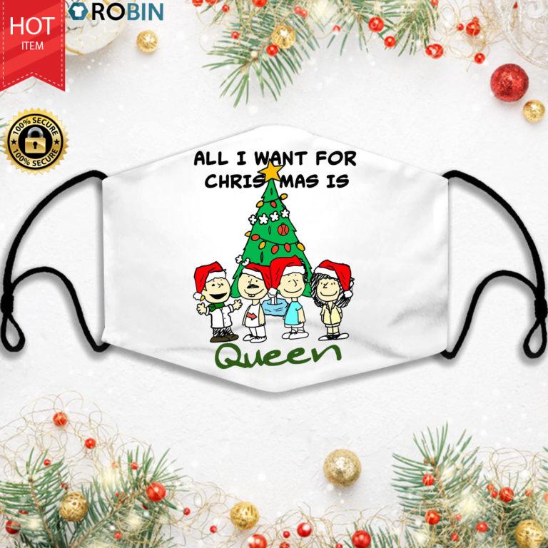 Snoopy All I Want For Christmas Is Queen Face Mask + PM2.5 Filter