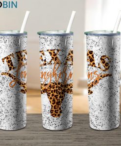 Longhorns Leopard Cheetah Texas 17oz Tumbler