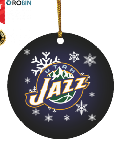 Utah Jazz Merry Christmas Circle Ornament