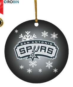 San Antonio Spurs Merry Christmas Circle Ornament