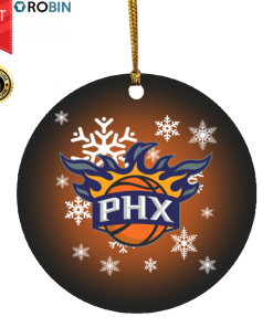 Phoenix Suns Merry Christmas Circle Ornament