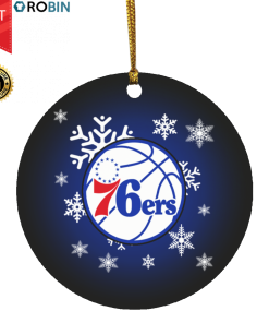Philadelphia 76ers Merry Christmas Circle Ornament