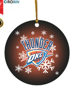 Oklahoma City Thunder Merry Christmas Circle Ornament