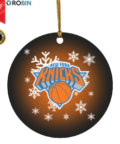 New York Knicks Merry Christmas Circle Ornament