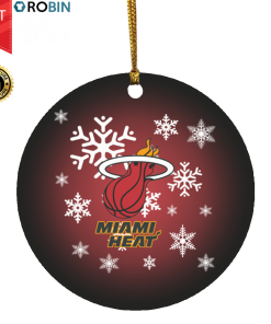 Miami Heat Merry Christmas Circle Ornament Miami Heat Merry Christmas Circle Ornament