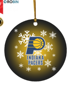 Indiana Pacers Merry Christmas Circle Ornament Indiana Pacers Merry Christmas Circle Ornament
