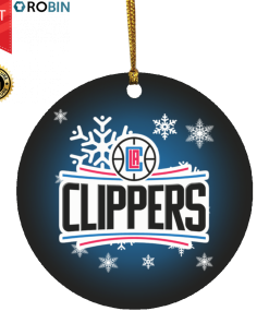 Los Angeles Clippers Merry Christmas Circle Ornament Los Angeles Clippers Merry Christmas Circle Ornament