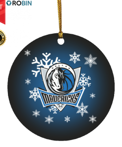 Dallas Mavericks Merry Christmas Circle Ornament