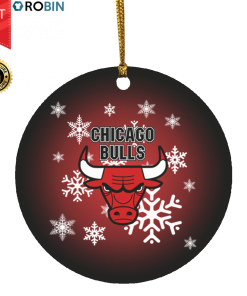 Chicago Bulls Merry Christmas Circle Ornament Chicago Bulls Merry Christmas Circle Ornament
