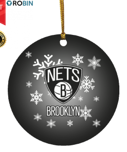 Brooklyn Nets Merry Christmas Circle Ornament