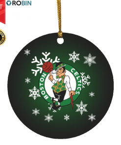 Boston Celtics Merry Christmas Circle Ornament Boston Celtics Merry Christmas Circle Ornament